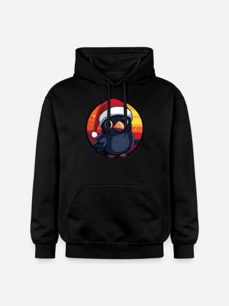 Raven Crow Christmas X-Mas - Gildan Unisex Softstyle® Midweight Hoodie - black