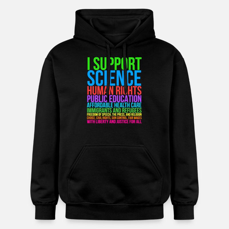 I Support Science - Gildan Unisex Softstyle® Midweight Hoodie - black