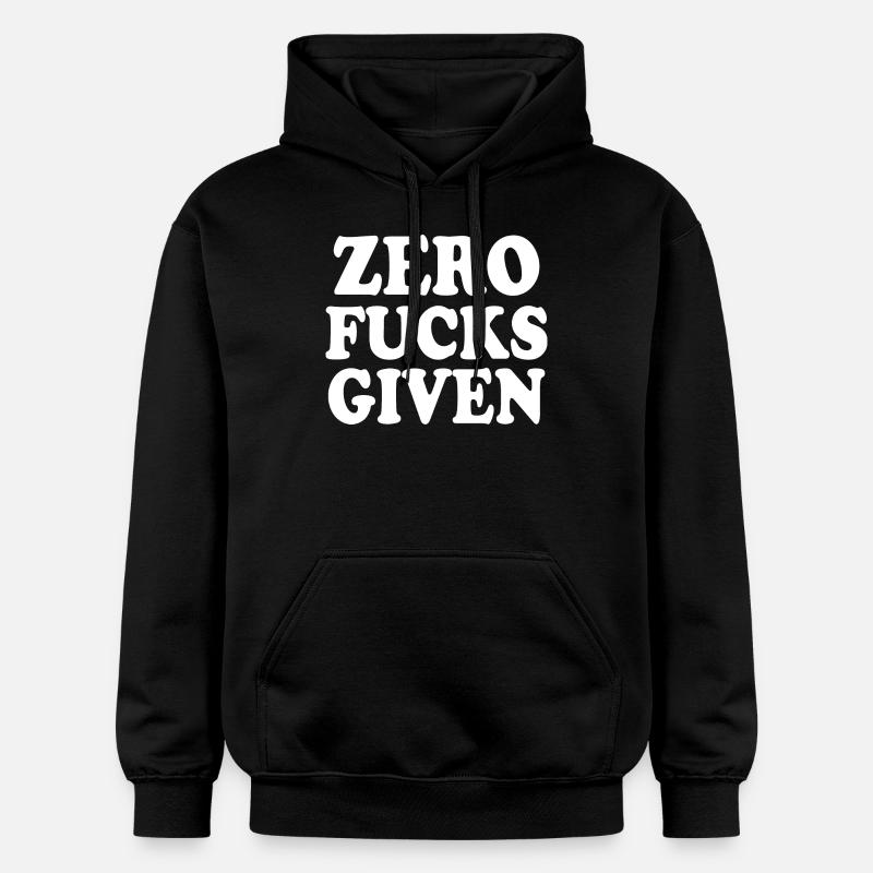 Zero fucks given - Sweat à capuche Softstyle® Gildan Unisexe - noir