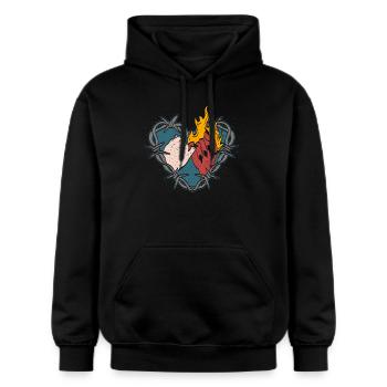 Heart of Thorns - Gildan Unisex Softstyle® Midweight Hoodie - black - Front - Marisol (170cm) & Nik (191cm)