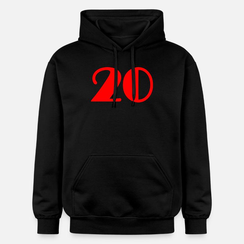 20 ANS,20e ANNIVERSAIRE,ANNIVERSAIRE 20 ANS - Sweat à capuche Softstyle® Gildan Unisexe - noir
