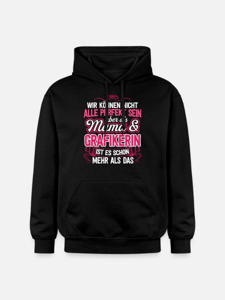 GRAFIKERIN - Mama - Gildan Unisex Softstyle® Midweight Hoodie - Schwarz