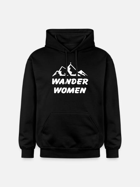 Wander Women Berge Wandern - Gildan Unisex Softstyle® Midweight Hoodie - Schwarz