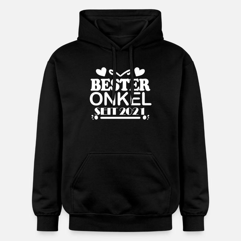 Bester Onkel seit 2021 - Gildan Unisex Softstyle® Midweight Hoodie - Schwarz
