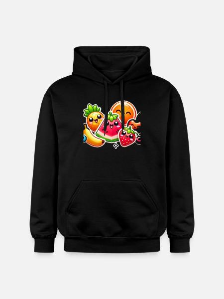 Farbenfroher Obstparty-Stil - Gildan Unisex Softstyle® Midweight Hoodie - Schwarz