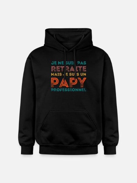 ICH BIN EIN RETRO-PROFI-OPA - Gildan Unisex Softstyle® Midweight Hoodie - Schwarz