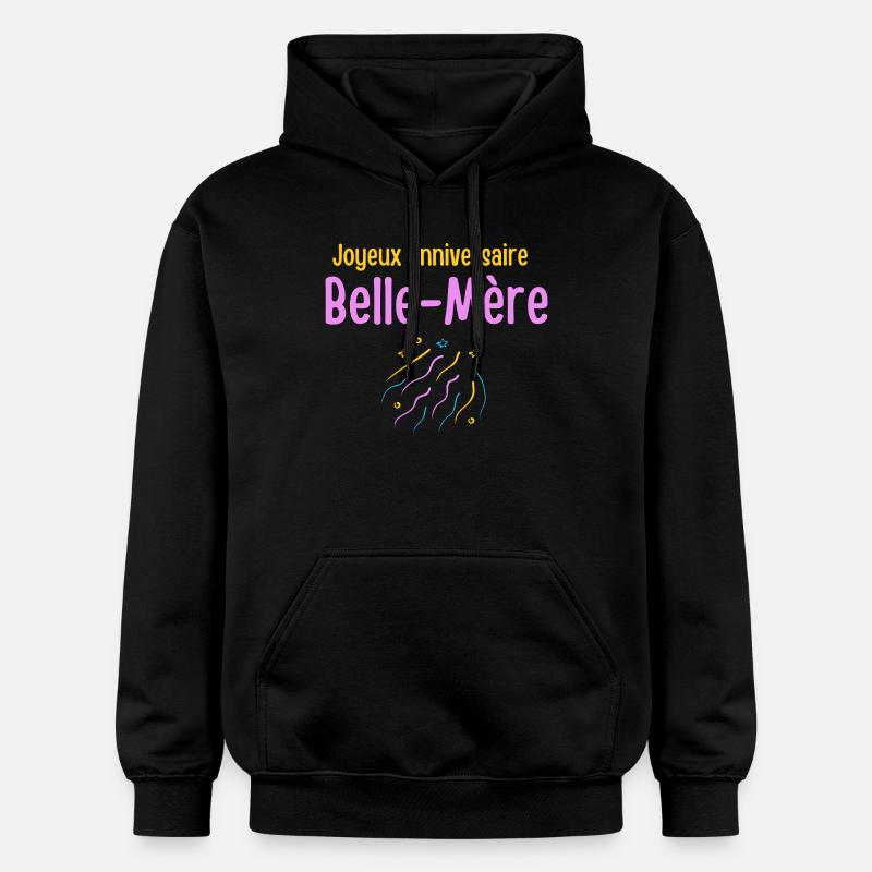 Fête Anniversaire Belle Mère - Sweat à capuche Softstyle® Gildan Unisexe - noir