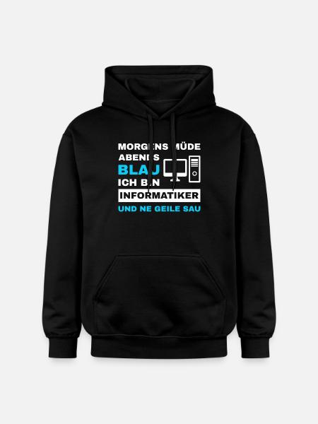 informatiker Programmierer Admin Sprüche Lustig - Gildan Unisex Softstyle® Midweight Hoodie - Schwarz
