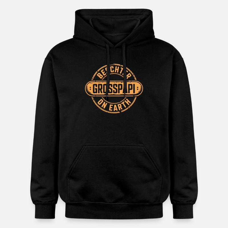 Beschter Grosspapi Swiss dialect - Gildan Unisex Softstyle® Midweight Hoodie - black