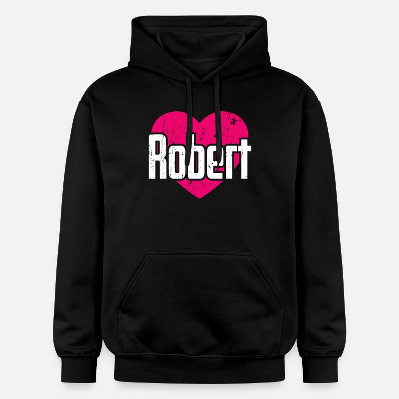 J’aime Robert Pink Heart J’aime Robert - Sweat à capuche Softstyle® Gildan Unisexe - noir
