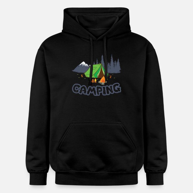 Camping - Sweat à capuche Softstyle® Gildan Unisexe - noir