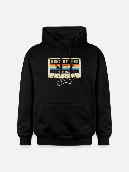 Best Of 1986 40th Birthday - Gildan Unisex Softstyle® Midweight Hoodie - black