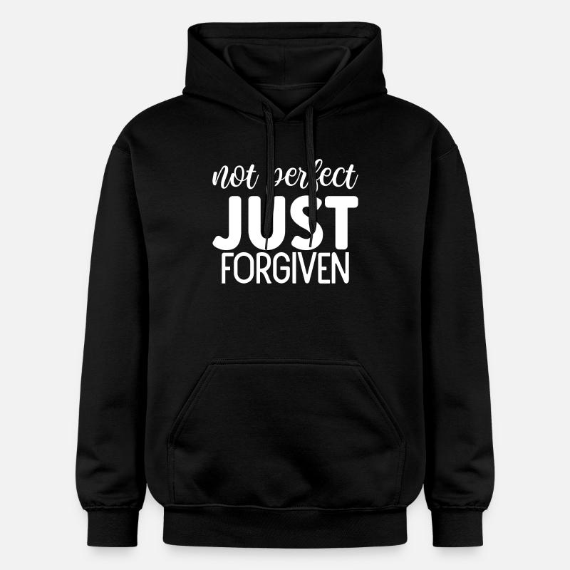 Pas parfait, juste pardonné - Sweat à capuche Softstyle® Gildan Unisexe - noir
