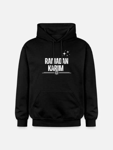 Ramadan Karim Bright Greetings - Gildan Unisex Softstyle® Midweight Hoodie - black