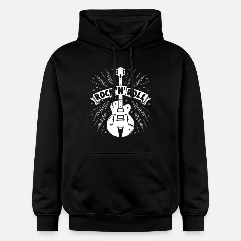 Bannière Rock’N’Roll avec guitare - Sweat à capuche Softstyle® Gildan Unisexe - noir