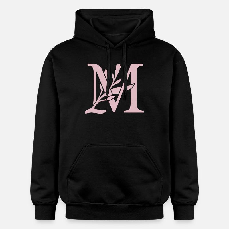 Monogramme floral LM - Sweat à capuche Softstyle® Gildan Unisexe - noir