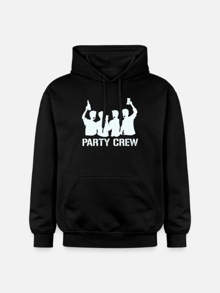 Party Crew Silhouette mit Prosten - Gildan Unisex Softstyle® Midweight Hoodie - Schwarz