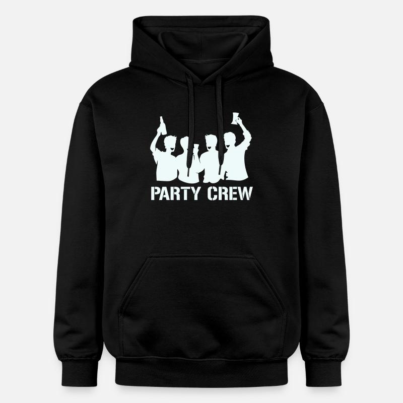 Party Crew Silhouette mit Prosten - Gildan Unisex Softstyle® Midweight Hoodie - Schwarz