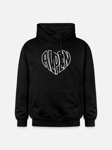 Alps Heart - Gildan Unisex Softstyle® Midweight Hoodie - black