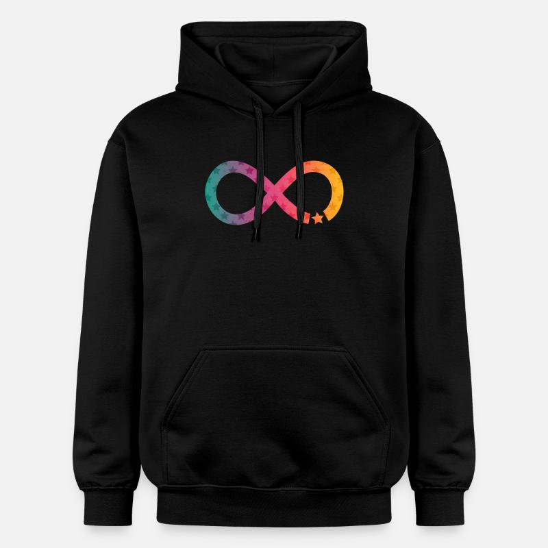 Infinity Star arc-en-ciel - Sweat à capuche Softstyle® Gildan Unisexe - noir