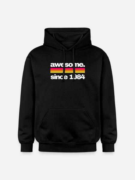 awesome since 1984 - Gildan Unisex Softstyle® Midweight Hoodie - Schwarz