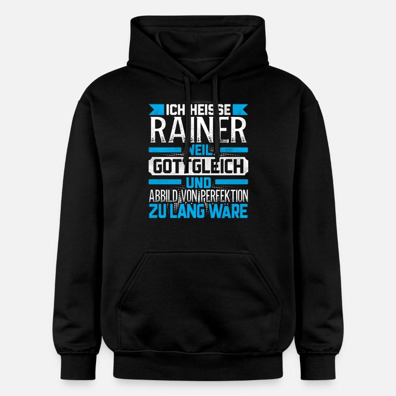 RAINER - Gottgleich Geschenk - Gildan Unisex Softstyle® Midweight Hoodie - Schwarz