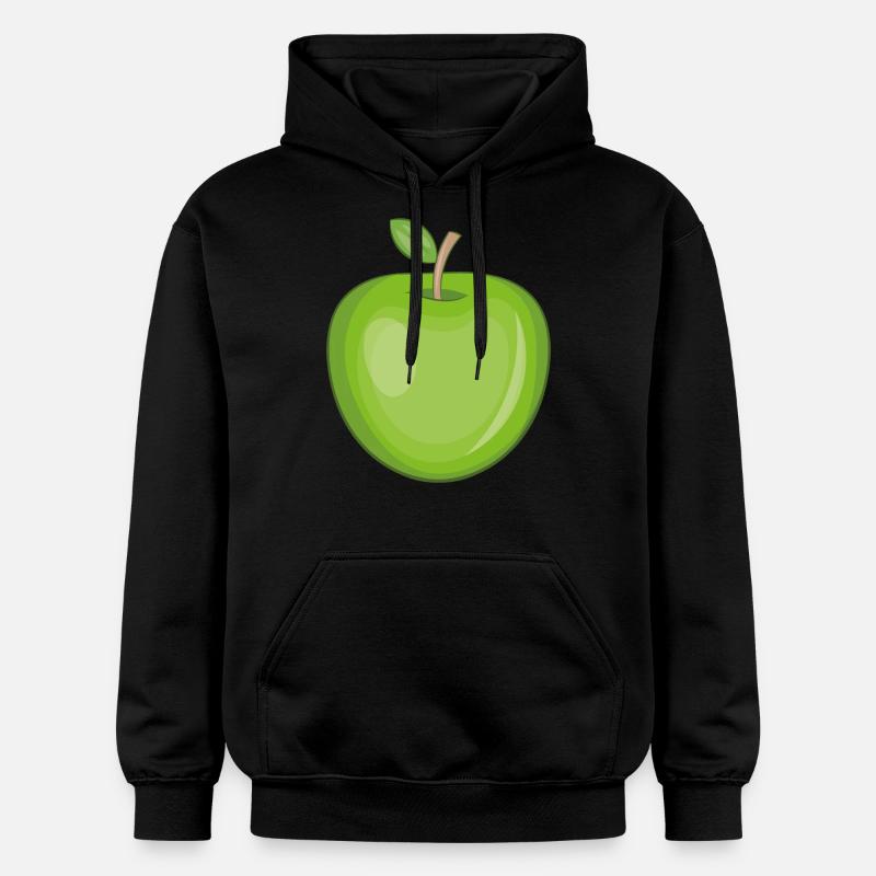 Autocollant drôle d'une pomme - Sweat à capuche Softstyle® Gildan Unisexe - noir
