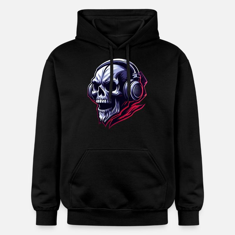Illustration de crâne - Sweat à capuche Softstyle® Gildan Unisexe - noir
