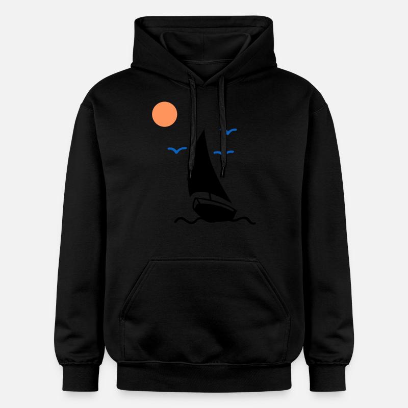 Voilier 02 - Sweat à capuche Softstyle® Gildan Unisexe - noir