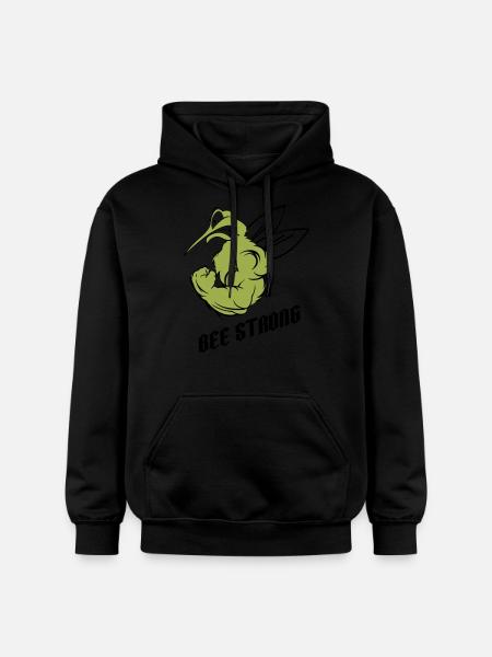 strong mosquito bee - Gildan Unisex Softstyle® Midweight Hoodie - black