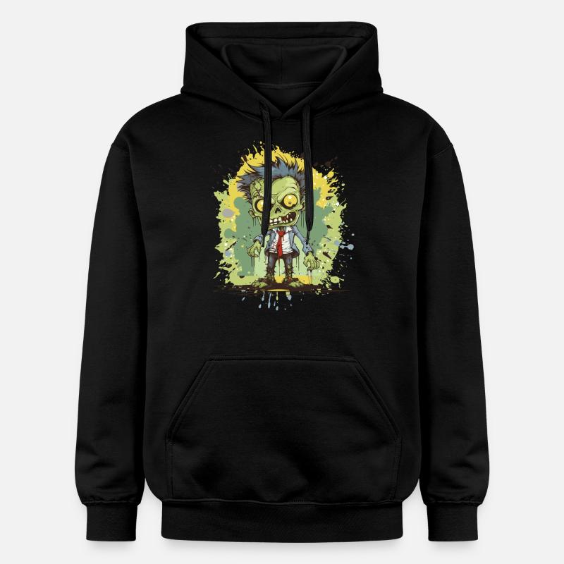Bande dessinée de zombies - Sweat à capuche Softstyle® Gildan Unisexe - noir