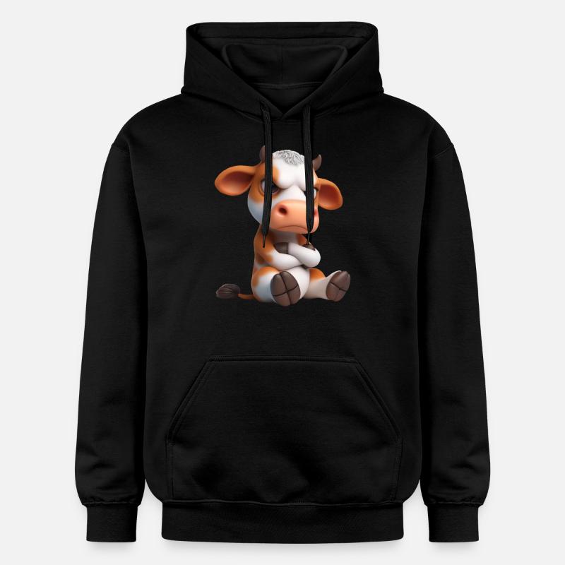 Vache sombre 3 - Sweat à capuche Softstyle® Gildan Unisexe - noir