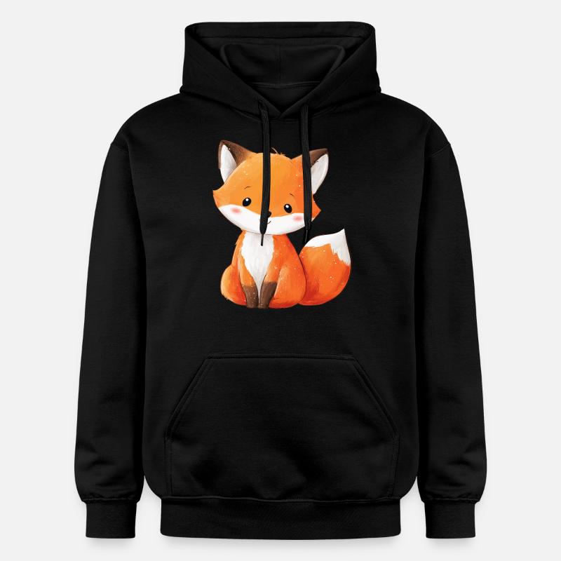 Mignon bébé renard - Sweat à capuche Softstyle® Gildan Unisexe - noir