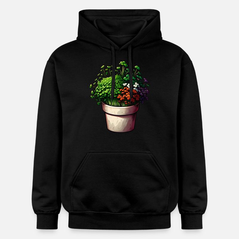 Micro-pousses Agriculture Vegan Sprouts - Sweat à capuche Softstyle® Gildan Unisexe - noir