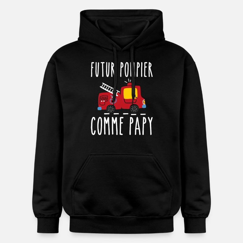 Futur pompier cadeau humour - Sweat à capuche Softstyle® Gildan Unisexe - noir