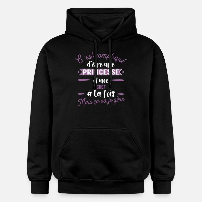 Princesse Chef cadeau métier - Sweat à capuche Softstyle® Gildan Unisexe - noir