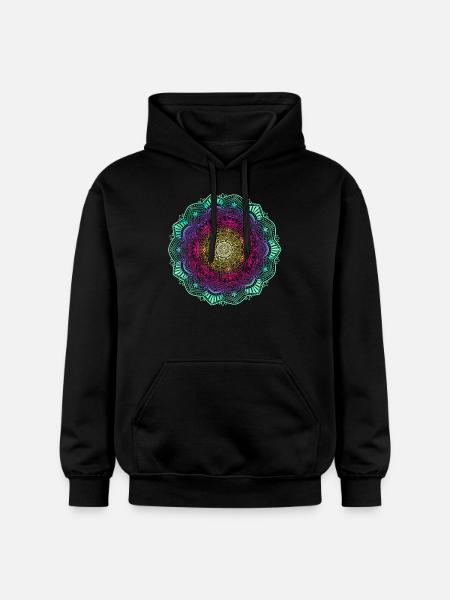 Mandala - Sweat à capuche Softstyle® Gildan Unisexe - noir
