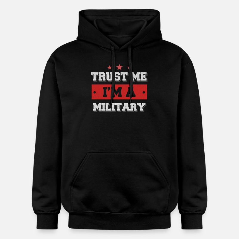 Croyez-moi, je suis un militaire - Sweat à capuche Softstyle® Gildan Unisexe - noir