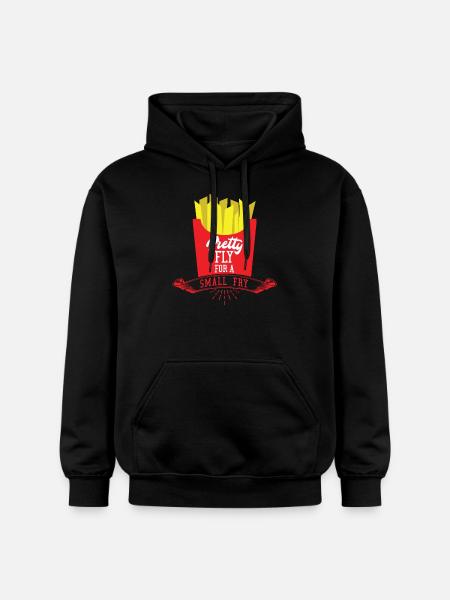 French fries pretty fly - Gildan Unisex Softstyle® Midweight Hoodie - black