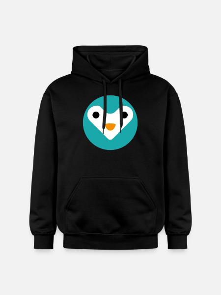 Minimalist sweet owl - Gildan Unisex Softstyle® Midweight Hoodie - black