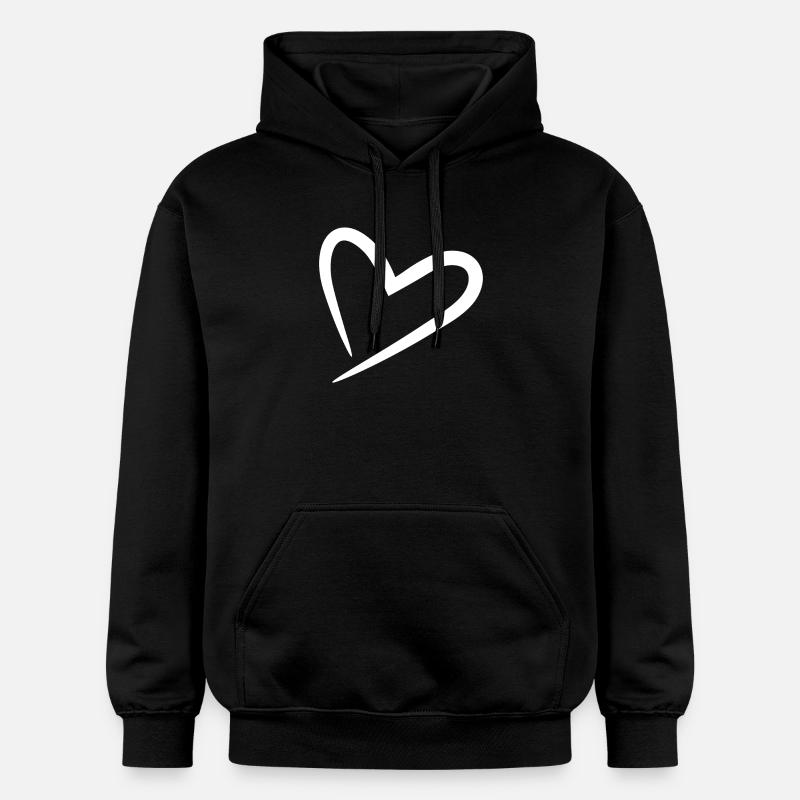 Le cœur sait moderne - Sweat à capuche Softstyle® Gildan Unisexe - noir