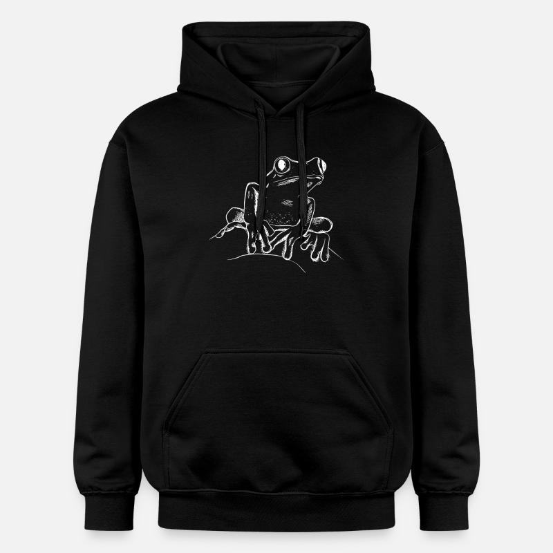 Grenouille aux grands yeux - Sweat à capuche Softstyle® Gildan Unisexe - noir