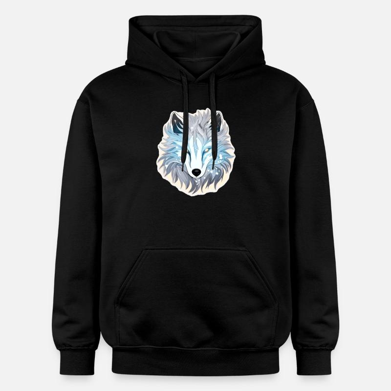 Loup - Illustration - Sweat à capuche Softstyle® Gildan Unisexe - noir