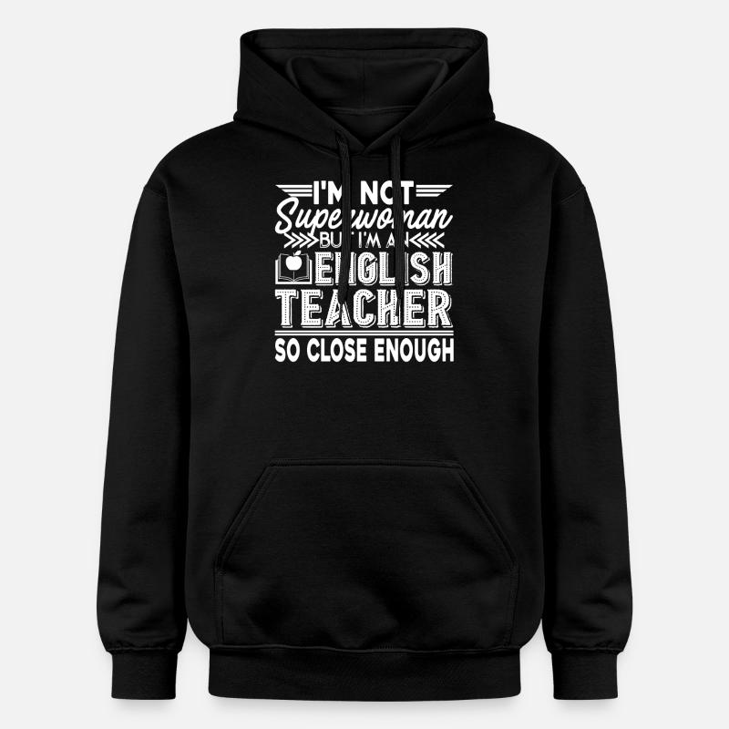 Englischlehrer Ich bin ein Englischlehrer - Gildan Unisex Softstyle® Midweight Hoodie - Schwarz