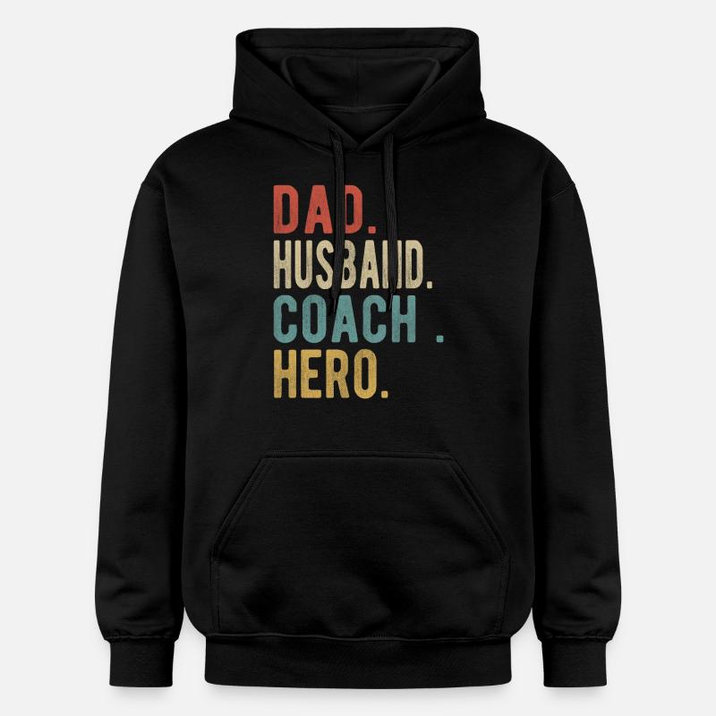 Coach Papa Ehemann Held - Gildan Unisex Softstyle® Midweight Hoodie - Schwarz