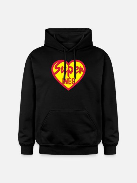 heart heart super ines - Gildan Unisex Softstyle® Midweight Hoodie - black