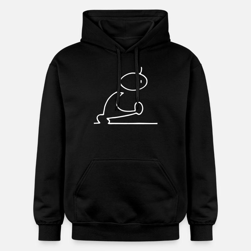 BlaBlaBla Techno Figur - Gildan Unisex Softstyle® Midweight Hoodie - Schwarz