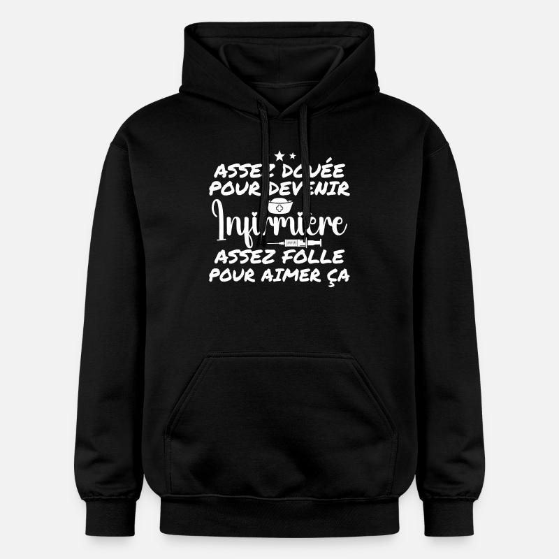 Assez Douée Pour Devenir Infirmière - Sweat à capuche Softstyle® Gildan Unisexe - noir