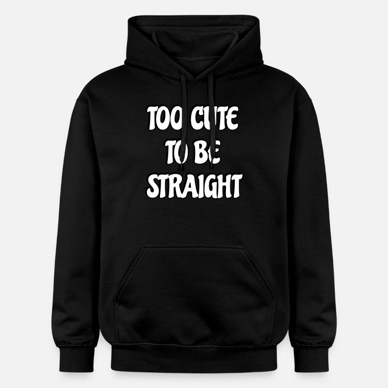 Trop mignon pour être hétéro - Sweat à capuche Softstyle® Gildan Unisexe - noir