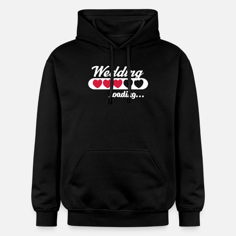 Wedding Loading_v2_heartb - Gildan Unisex Softstyle® Midweight Hoodie - Schwarz